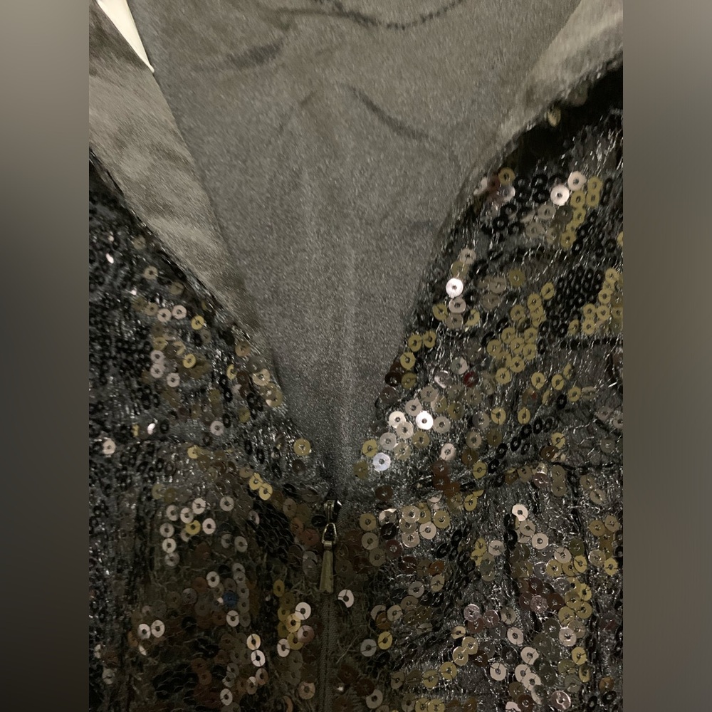 Full Sequin Jumpsuit Sparkly Fabulous CLOSET 8 Black Thin StrapPockets - Picture 8 of 13